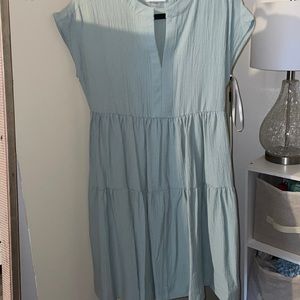 Short sleeve flow dress